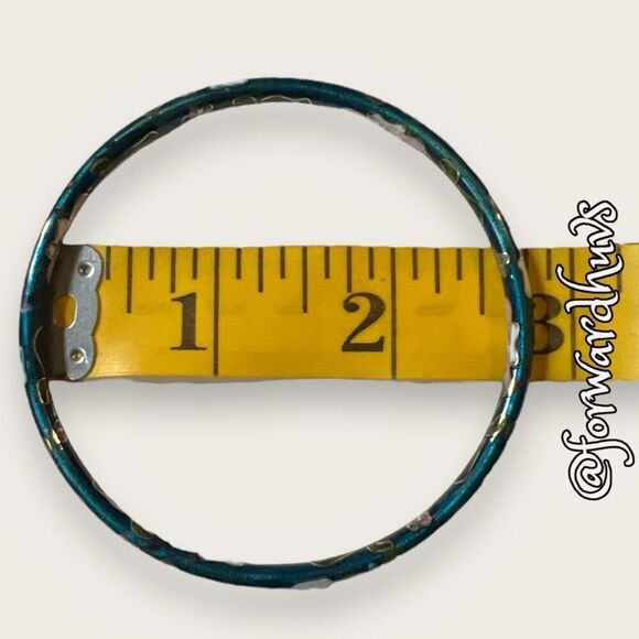 Vintage Cloisonné Matching Bangle Bracelet Pair - Picture 5 of 8